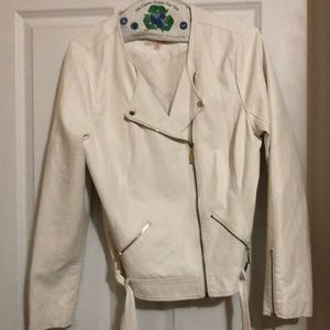 White Guess Leather Jacket